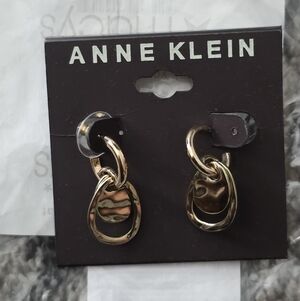 Anne Klein Gold-Tone Dangle Earrings New Women